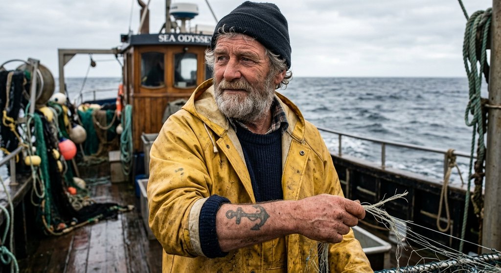Source: a fisherman character as it arrived